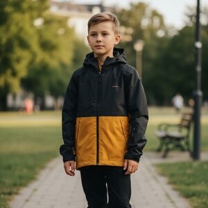 Black and Orange Hooded Sweatshirt